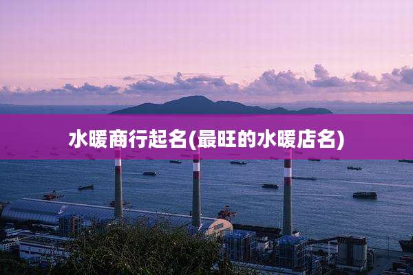 水暖商行起名(最旺的水暖店名)