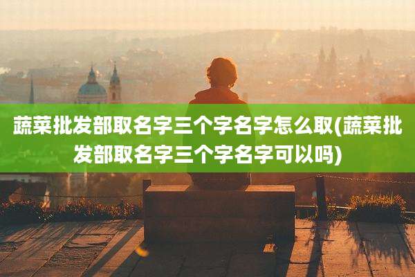 蔬菜批发部取名字三个字名字怎么取(蔬菜批发部取名字三个字名字可以吗)