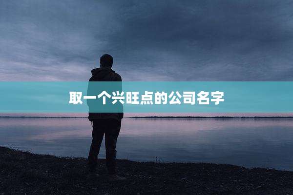 取一个兴旺点的公司名字
