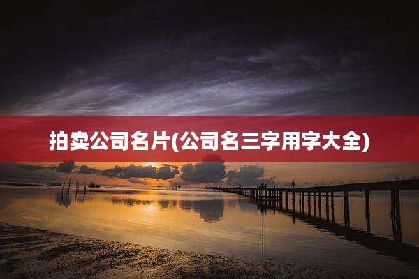 拍卖公司名片(公司名三字用字大全)