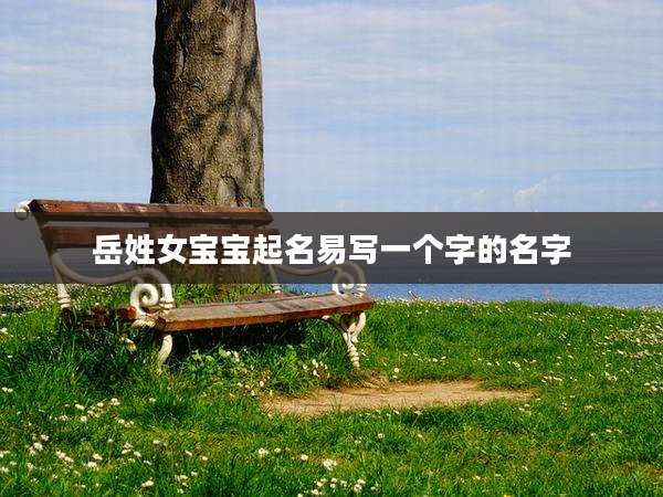 岳姓女宝宝起名易写一个字的名字