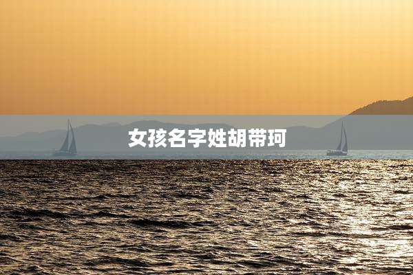 女孩名字姓胡带珂