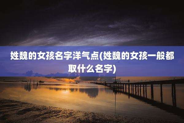 姓魏的女孩名字洋气点(姓魏的女孩一般都取什么名字)