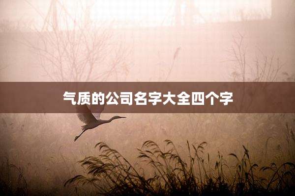 气质的公司名字大全四个字