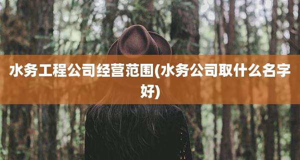 水务工程公司经营范围(水务公司取什么名字好)