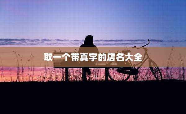 取一个带真字的店名大全