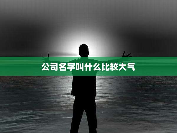 公司名字叫什么比较大气