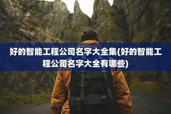 好的智能工程公司名字大全集(好的智能工程公司名字大全有哪些)