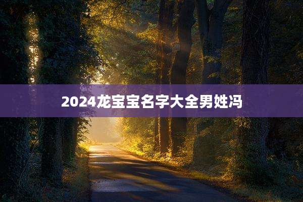 2024龙宝宝名字大全男姓冯