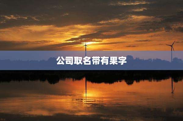 公司取名带有果字