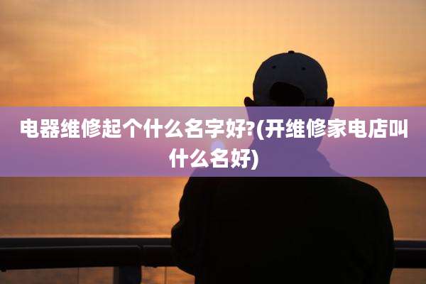 电器维修起个什么名字好?(开维修家电店叫什么名好)