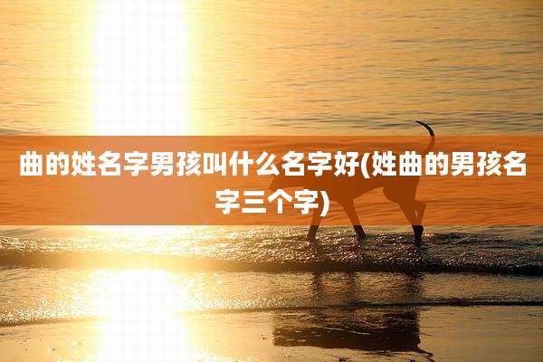 曲的姓名字男孩叫什么名字好(姓曲的男孩名字三个字)