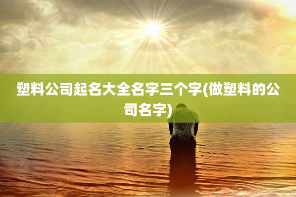 塑料公司起名大全名字三个字(做塑料的公司名字)