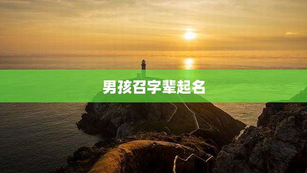 男孩召字辈起名