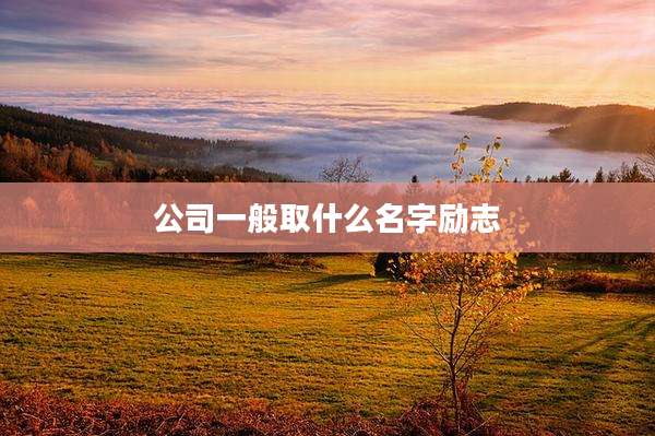 公司一般取什么名字励志