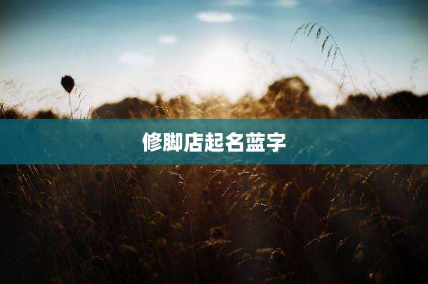 修脚店起名蓝字