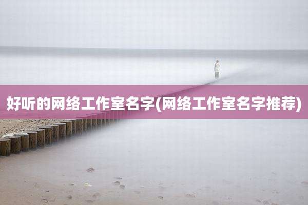 好听的网络工作室名字(网络工作室名字推荐)