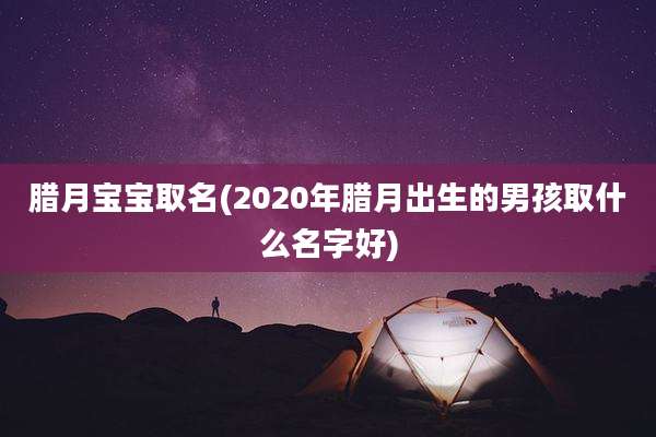 腊月宝宝取名(2020年腊月出生的男孩取什么名字好)