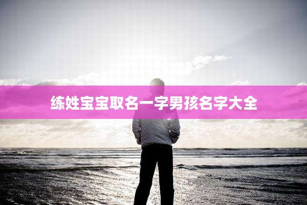 练姓宝宝取名一字男孩名字大全