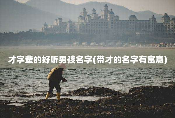 才字辈的好听男孩名字(带才的名字有寓意)