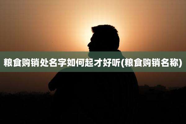 粮食购销处名字如何起才好听(粮食购销名称)
