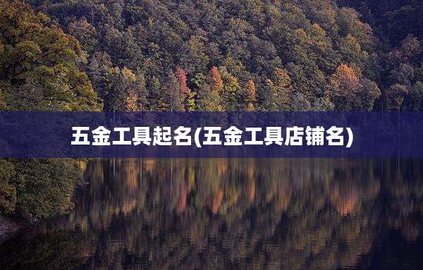 五金工具起名(五金工具店铺名)
