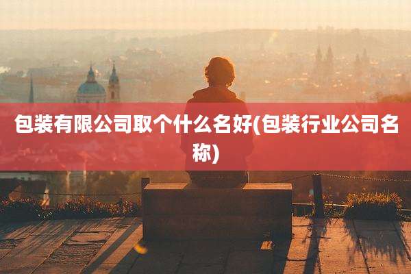 包装有限公司取个什么名好(包装行业公司名称)
