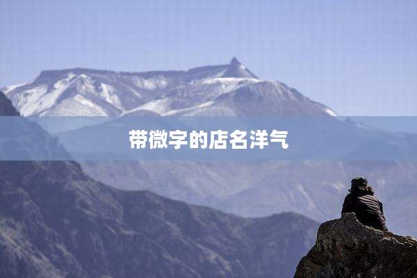带微字的店名洋气