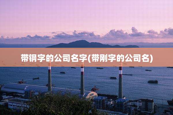 带钢字的公司名字(带刚字的公司名)
