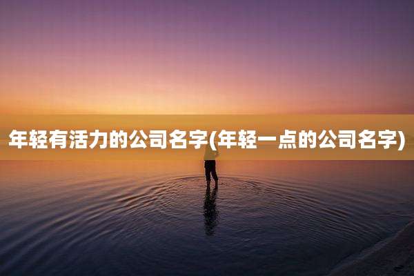年轻有活力的公司名字(年轻一点的公司名字)