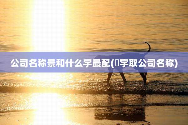 公司名称景和什么字最配(璟字取公司名称)