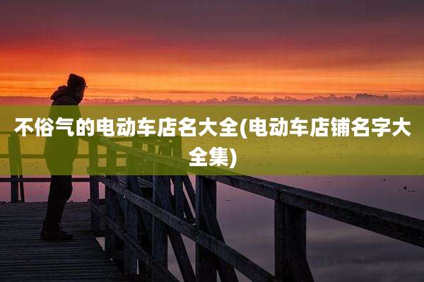 不俗气的电动车店名大全(电动车店铺名字大全集)