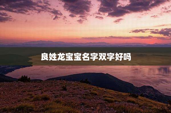 良姓龙宝宝名字双字好吗