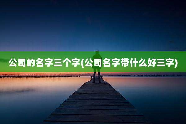 公司的名字三个字(公司名字带什么好三字)