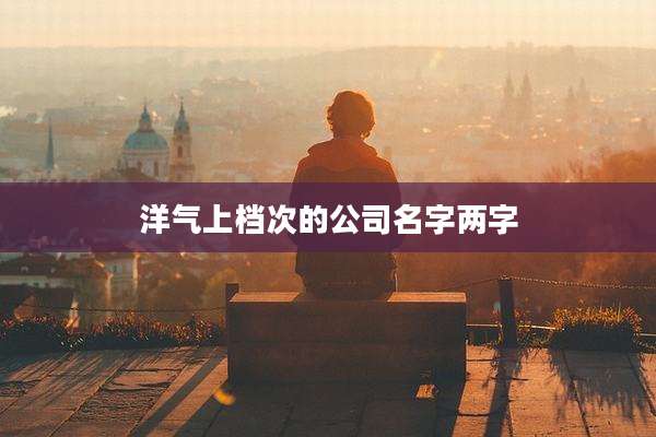 洋气上档次的公司名字两字