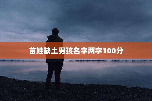 苗姓缺土男孩名字两字100分