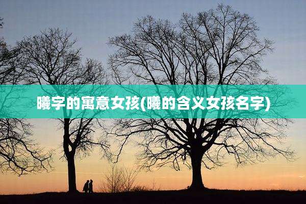 曦字的寓意女孩(曦的含义女孩名字)