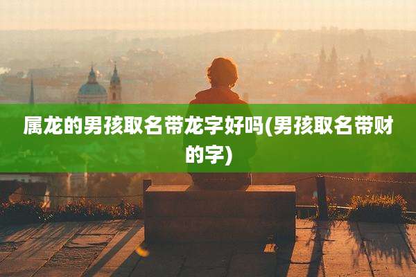 属龙的男孩取名带龙字好吗(男孩取名带财的字)