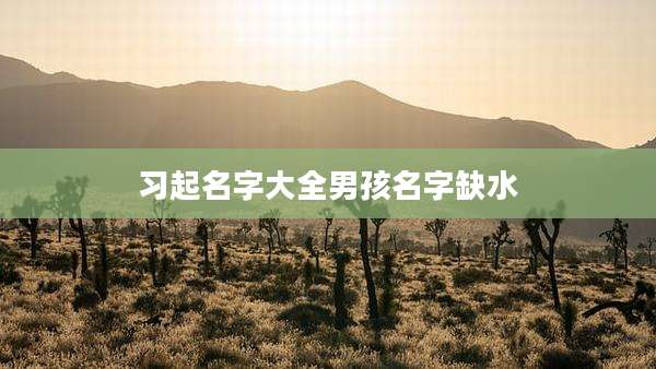 习起名字大全男孩名字缺水