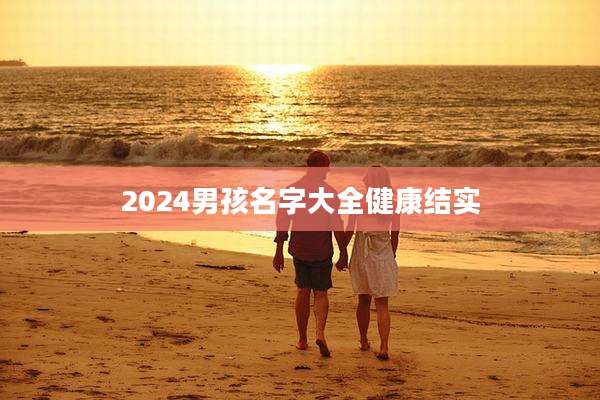 2024男孩名字大全健康结实
