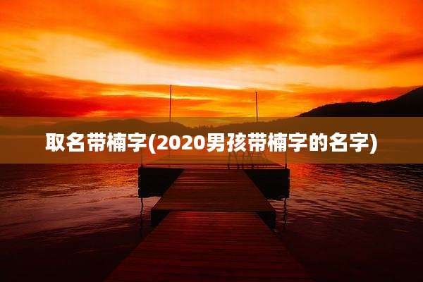 取名带楠字(2020男孩带楠字的名字)