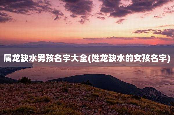 属龙缺水男孩名字大全(姓龙缺水的女孩名字)