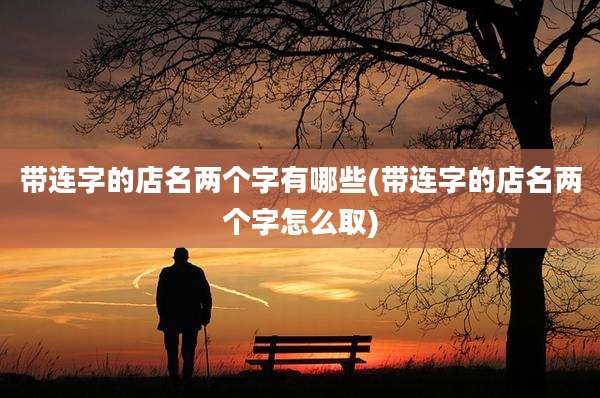 带连字的店名两个字有哪些(带连字的店名两个字怎么取)
