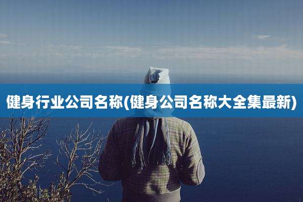 健身行业公司名称(健身公司名称大全集最新)