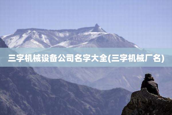 三字机械设备公司名字大全(三字机械厂名)
