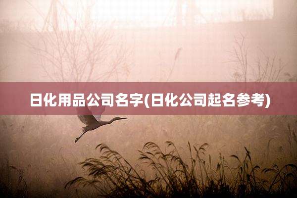 日化用品公司名字(日化公司起名参考)