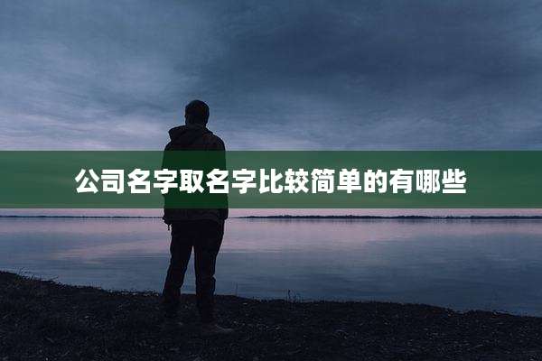 公司名字取名字比较简单的有哪些