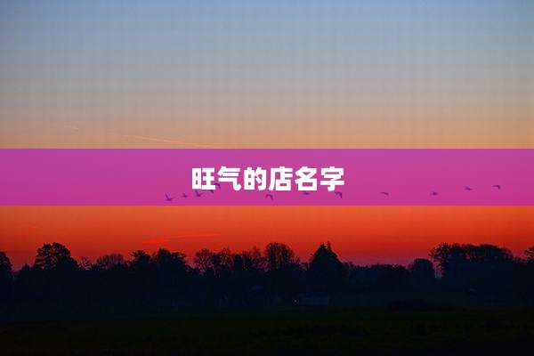 旺气的店名字