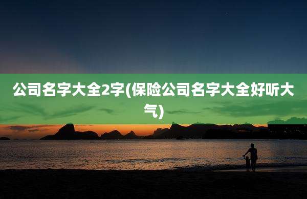 公司名字大全2字(保险公司名字大全好听大气)