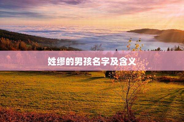 姓缪的男孩名字及含义